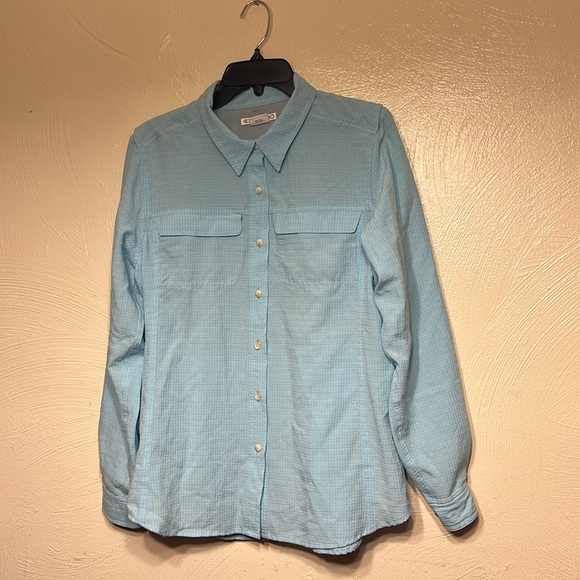 Bundle 2 REI Exofficio Long Sleeve Vented Button Up Shirt Outdoor Travel Sz L - Picture 9 of 12